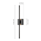 Applique murale linéaire moderne à 1 ampoule, noire, dorée et nickel, à LED, à intensité variable, pour salle de bain