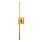 Applique murale linéaire moderne à 1 ampoule, noire, dorée et nickel, à LED, à intensité variable, pour salle de bain