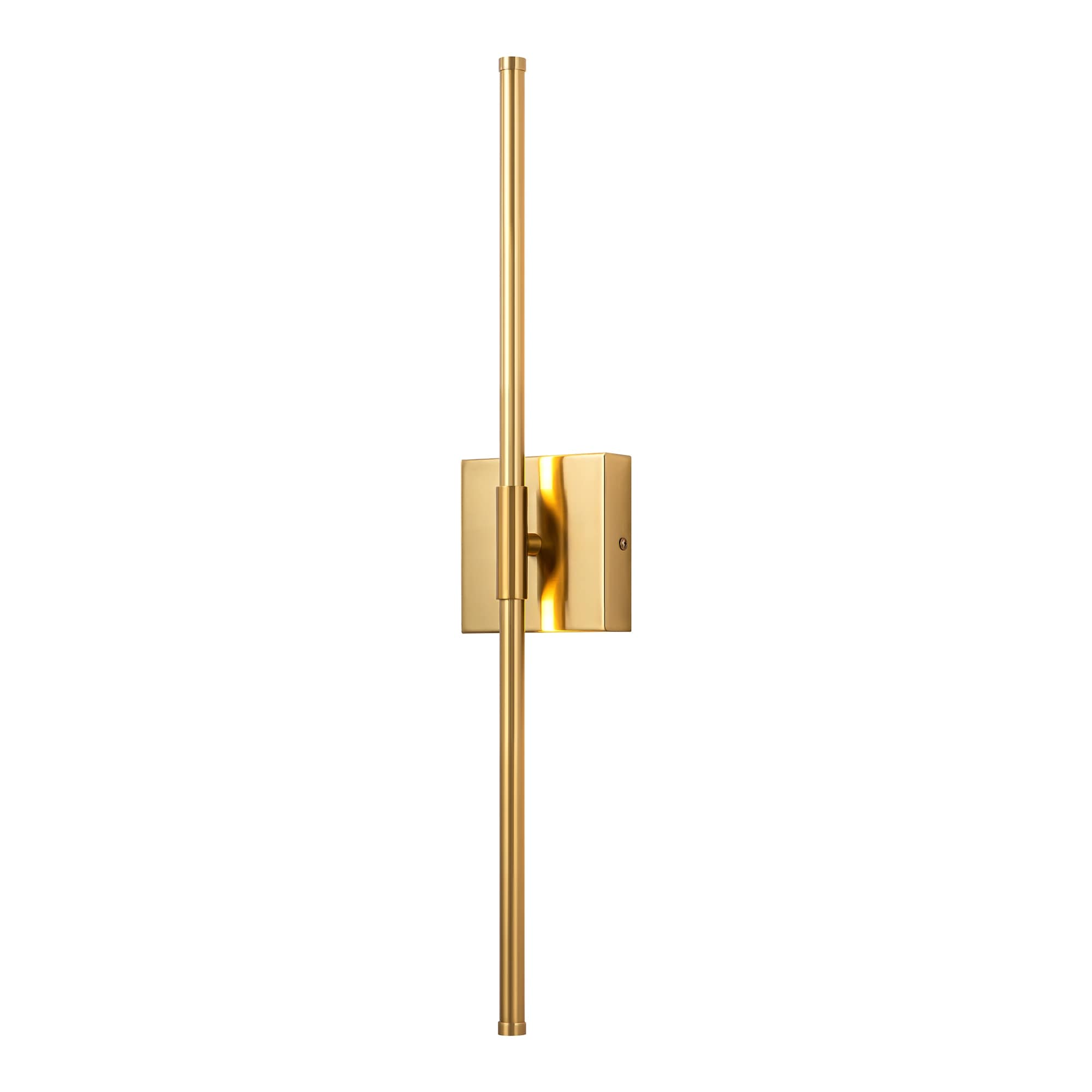 Applique murale linéaire moderne à 1 ampoule, noire, dorée et nickel, à LED, à intensité variable, pour salle de bain