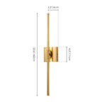 Applique murale linéaire moderne à 1 ampoule, noire, dorée et nickel, à LED, à intensité variable, pour salle de bain