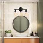 Luminaire de salle de bain à 3 lumières de 17 po, bronze huilé, luminaire de vanité