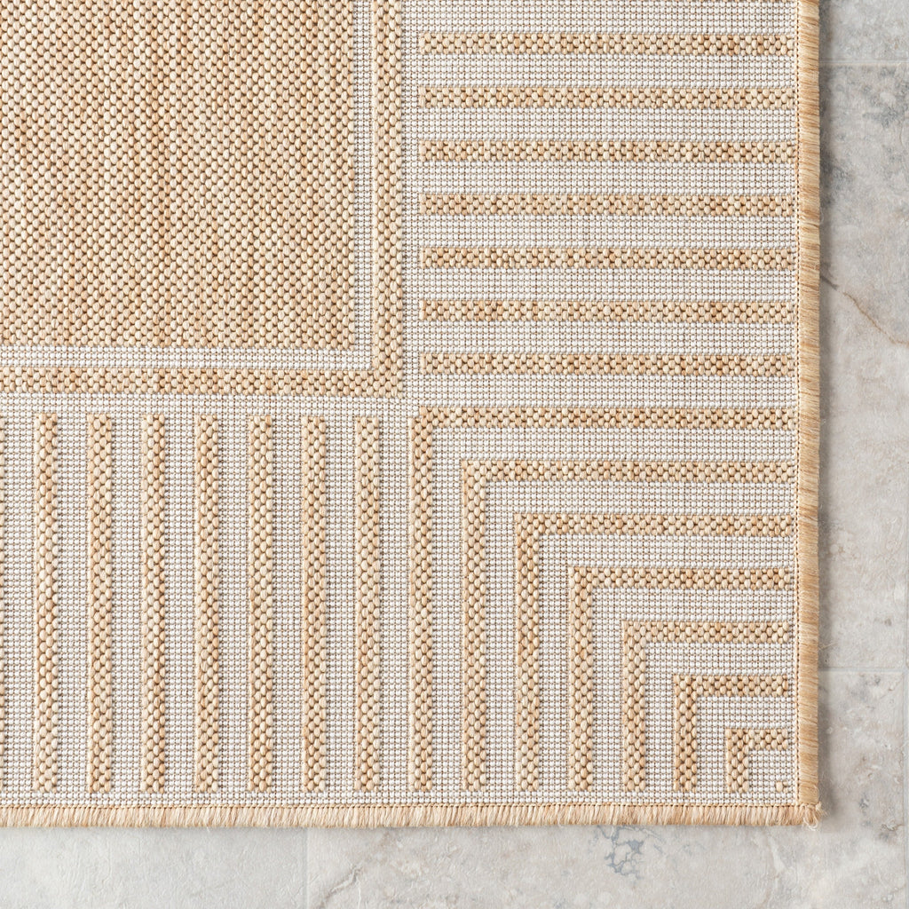 Tapis d'intérieur/extérieur classique à bordures Nuloom Leah