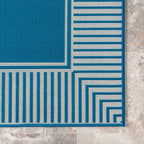 Tapis d'intérieur/extérieur classique à bordures Nuloom Leah