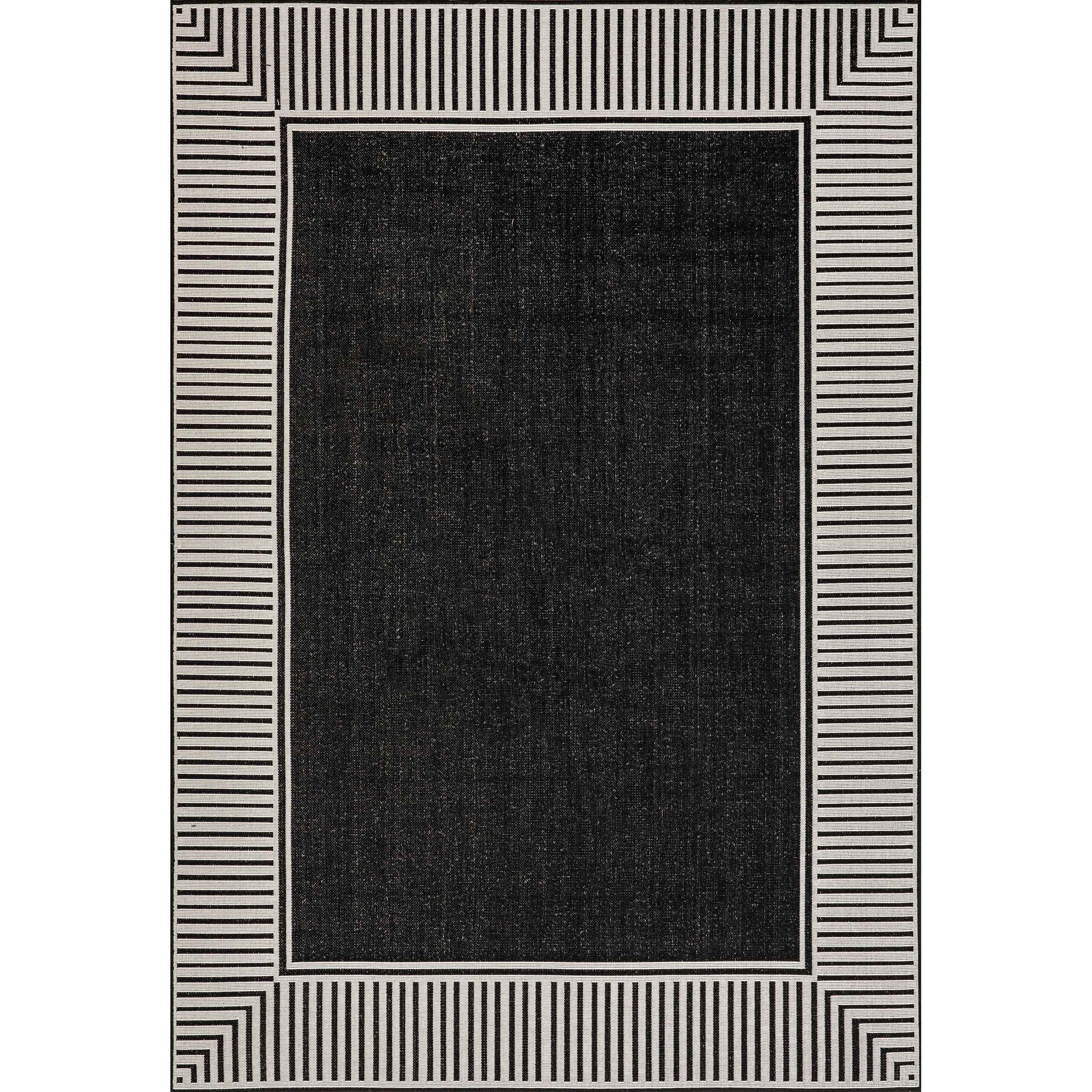 Tapis d'intérieur/extérieur classique à bordures Nuloom Leah