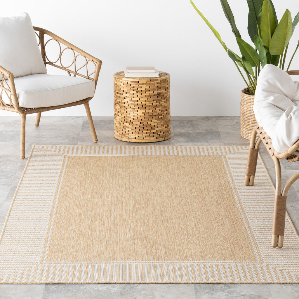 Tapis d'intérieur/extérieur classique à bordures Nuloom Leah