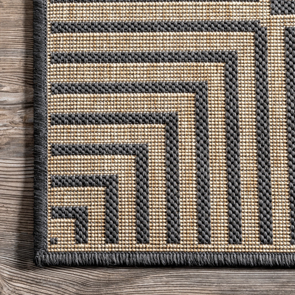 Tapis d'intérieur/extérieur classique à bordures Nuloom Leah