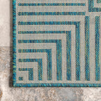 Tapis d'intérieur/extérieur classique à bordures Nuloom Leah