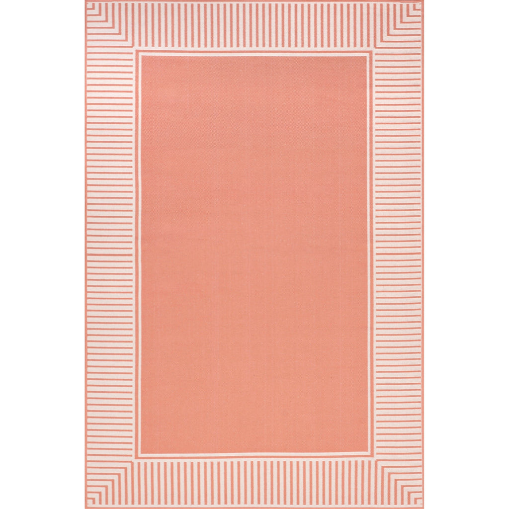 Tapis d'intérieur/extérieur classique à bordures Nuloom Leah