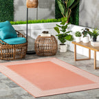 Tapis d'intérieur/extérieur classique à bordures Nuloom Leah