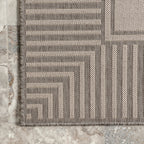 Tapis d'intérieur/extérieur classique à bordures Nuloom Leah
