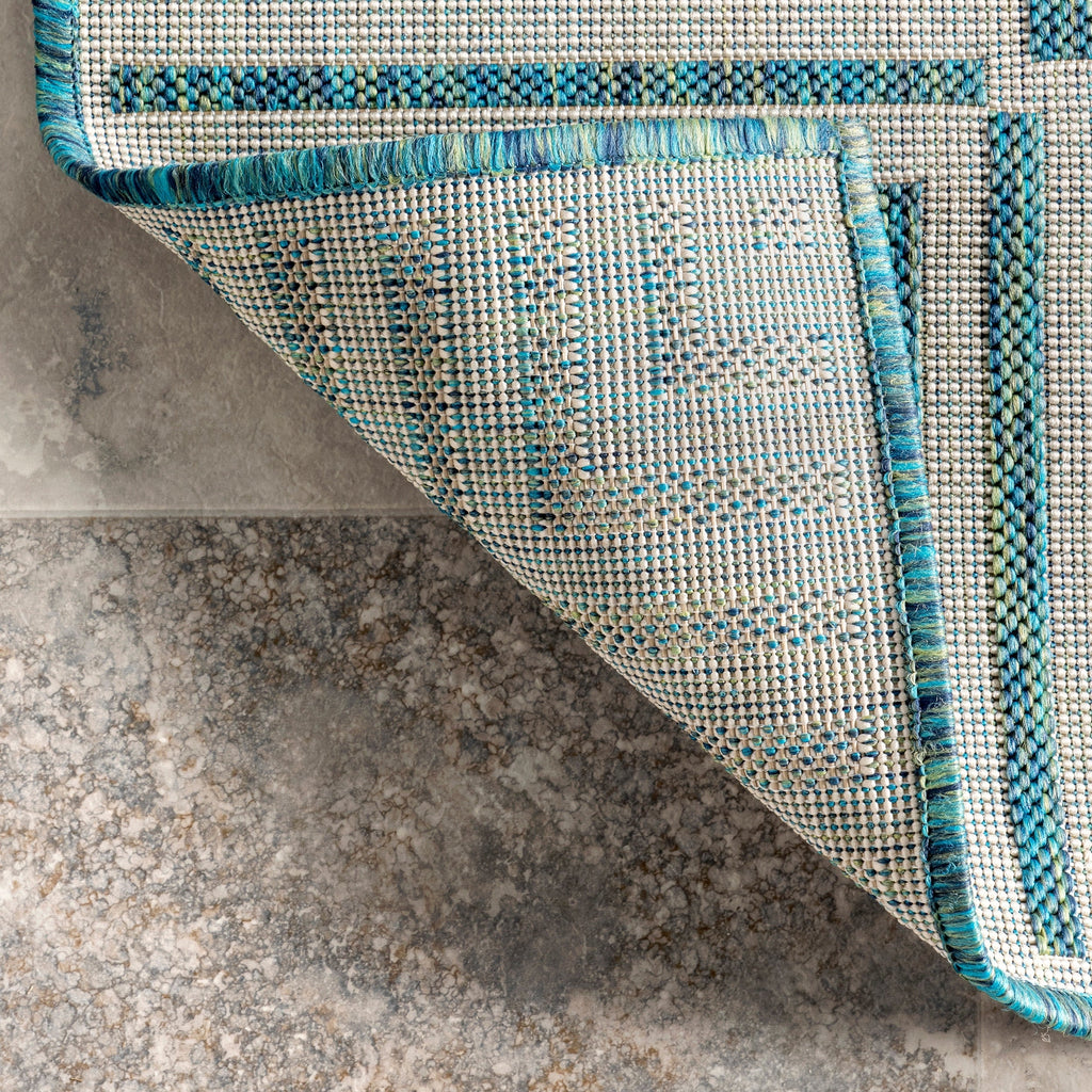 Tapis d'intérieur/extérieur classique à bordures Nuloom Leah