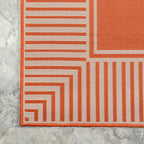 Tapis d'intérieur/extérieur classique à bordures Nuloom Leah