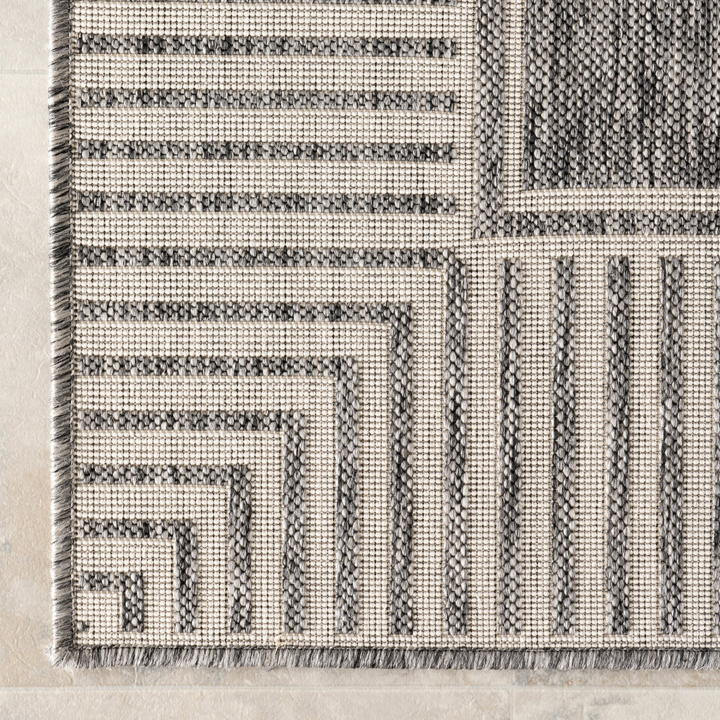 Tapis d'intérieur/extérieur classique à bordures Nuloom Leah