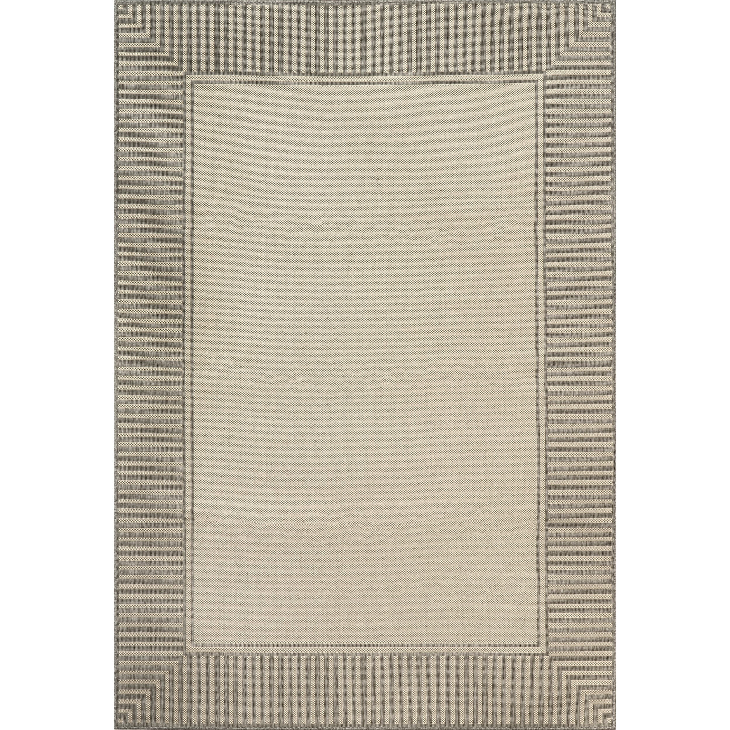 Tapis d'intérieur/extérieur classique à bordures Nuloom Leah