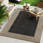 Tapis d'intérieur/extérieur classique à bordures Nuloom Leah