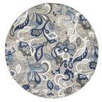 Tapis d'intérieur/extérieur texturé floral Domani Napa