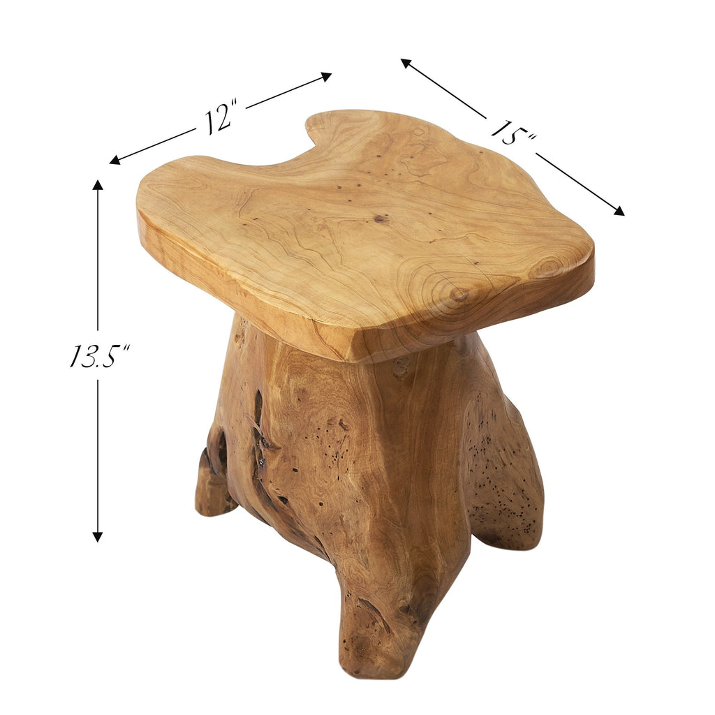 Support de table d'appoint en forme de champignon en racines de cèdre Greenage