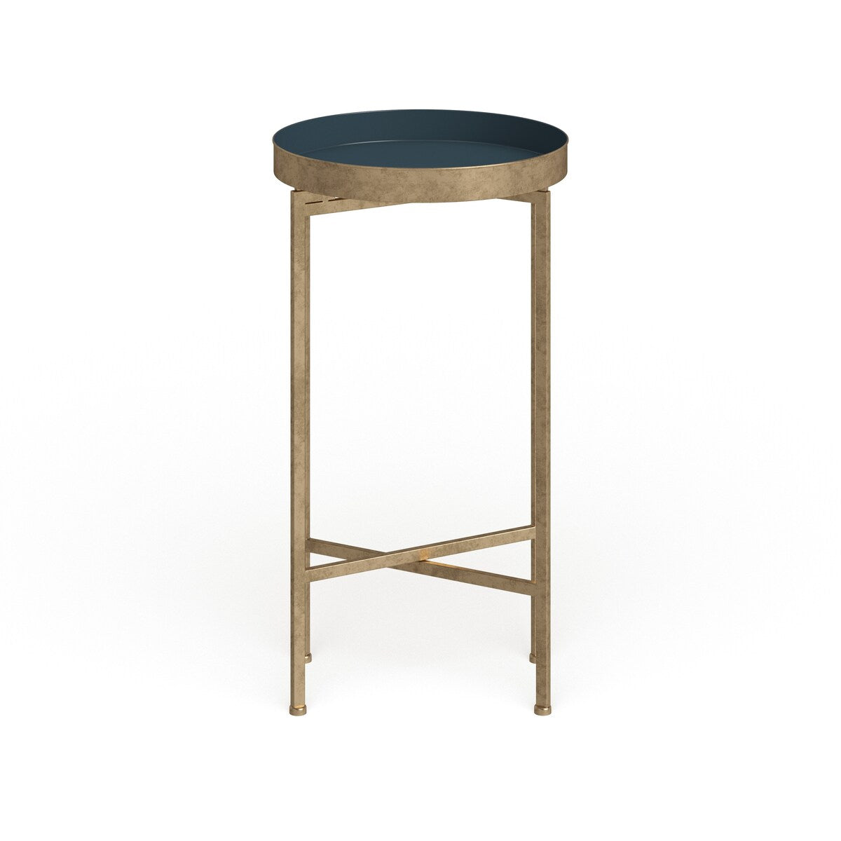 Table d'appoint ronde pliable en métal Kate and Laurel Celia - 14 x 14 x 26
