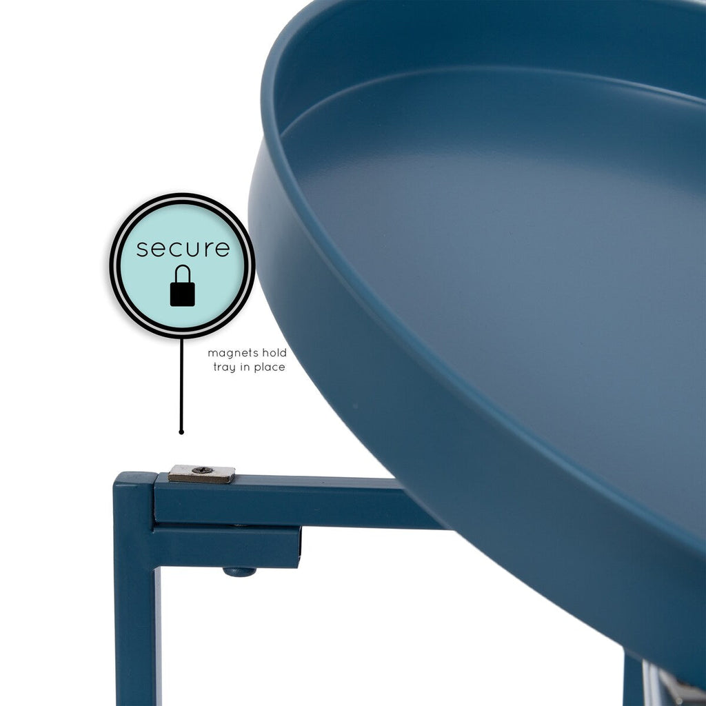 Table d'appoint ronde pliable en métal Kate and Laurel Celia - 14 x 14 x 26