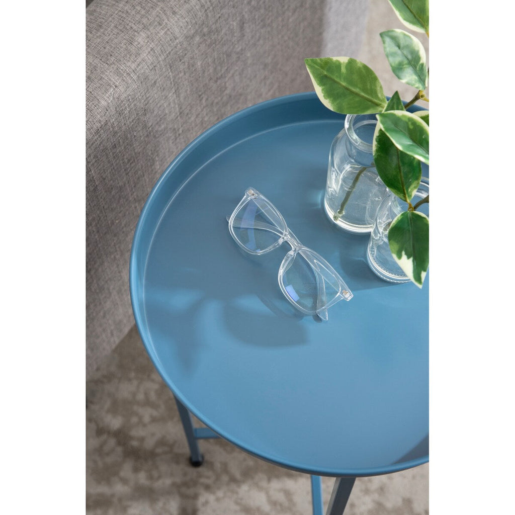 Table d'appoint ronde pliable en métal Kate and Laurel Celia - 14 x 14 x 26