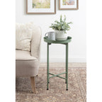 Table d'appoint ronde pliable en métal Kate and Laurel Celia - 14 x 14 x 26