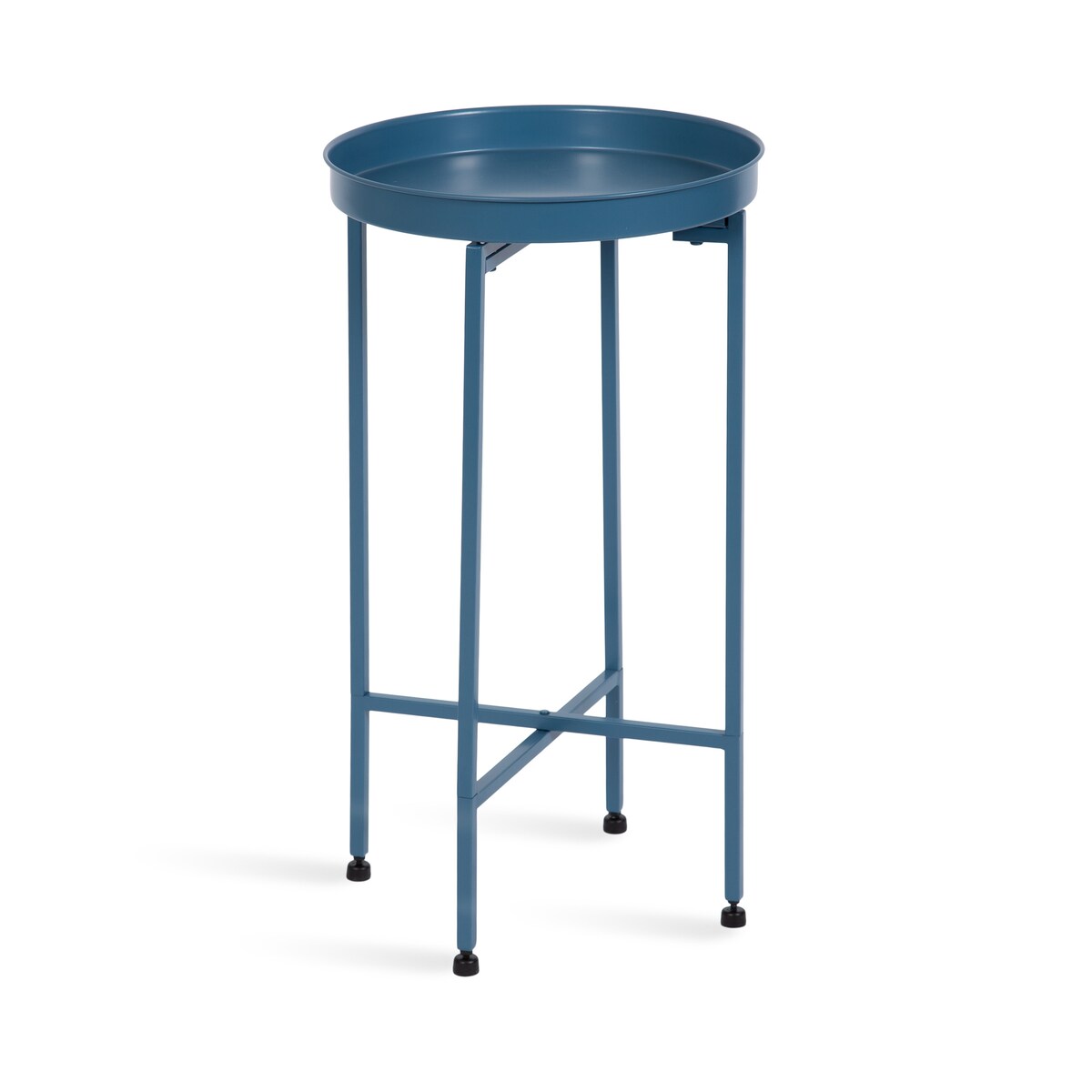 Table d'appoint ronde pliable en métal Kate and Laurel Celia - 14 x 14 x 26