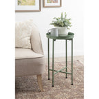Table d'appoint ronde pliable en métal Kate and Laurel Celia - 14 x 14 x 26