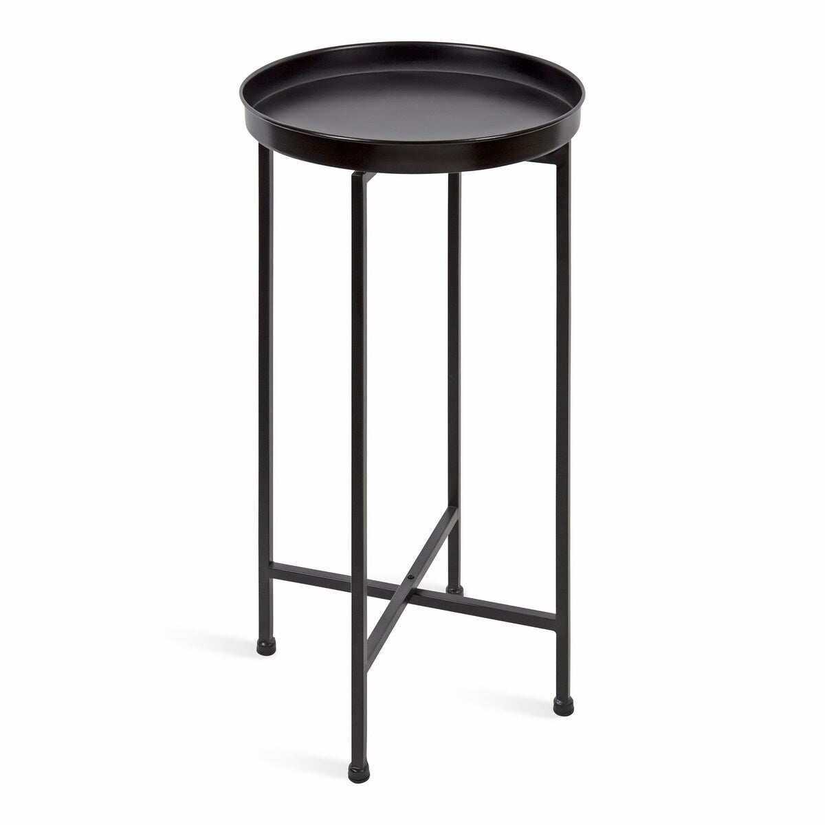 Table d'appoint ronde pliable en métal Kate and Laurel Celia - 14 x 14 x 26