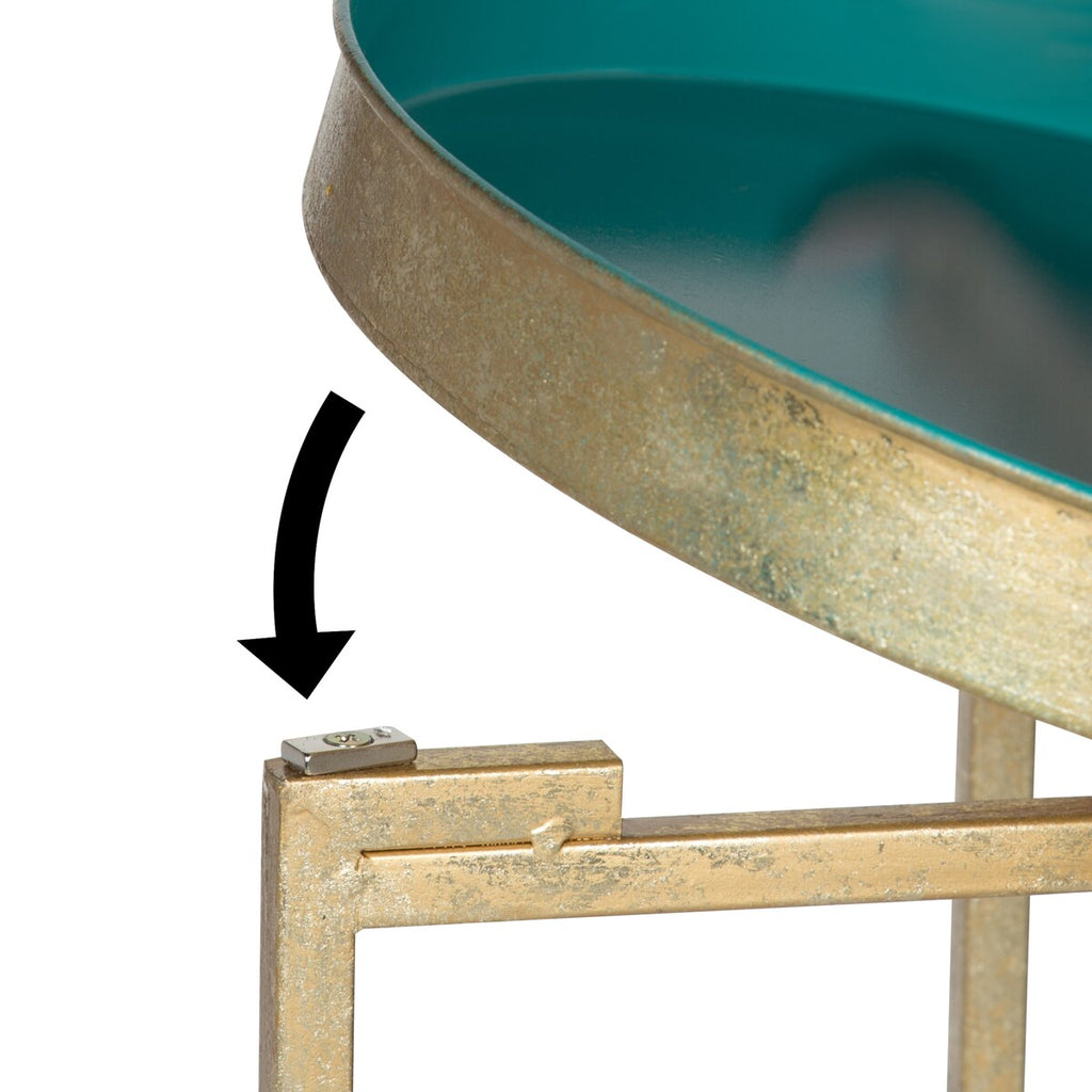 Table d'appoint ronde pliable en métal Kate and Laurel Celia - 14 x 14 x 26