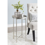 Table d'appoint ronde pliable en métal Kate and Laurel Celia - 14 x 14 x 26