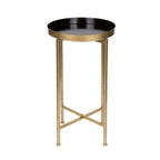 Table d'appoint ronde pliable en métal Kate and Laurel Celia - 14 x 14 x 26