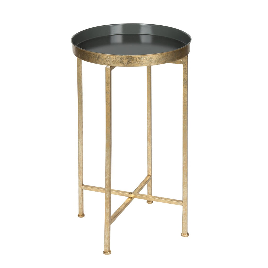 Table d'appoint ronde pliable en métal Kate and Laurel Celia - 14 x 14 x 26