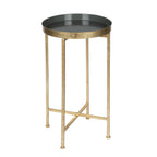 Table d'appoint ronde pliable en métal Kate and Laurel Celia - 14 x 14 x 26