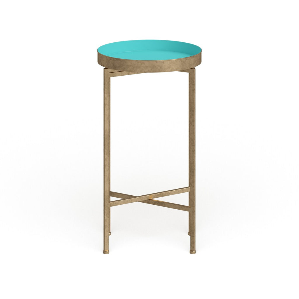 Table d'appoint ronde pliable en métal Kate and Laurel Celia - 14 x 14 x 26
