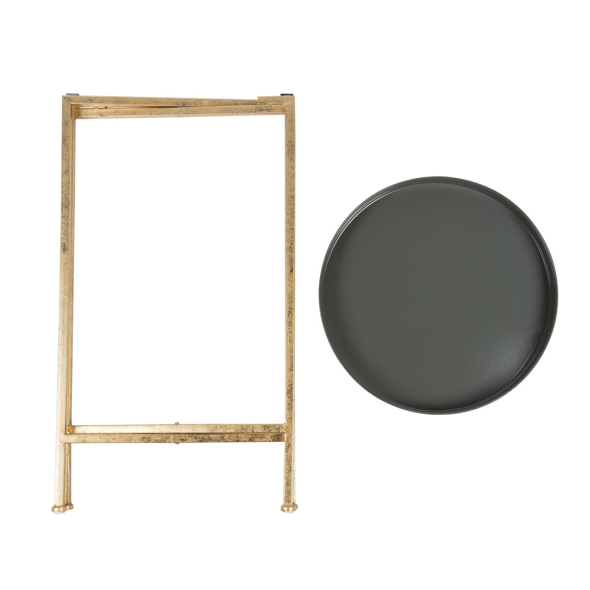 Table d'appoint ronde pliable en métal Kate and Laurel Celia - 14 x 14 x 26