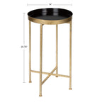 Table d'appoint ronde pliable en métal Kate and Laurel Celia - 14 x 14 x 26