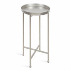 Table d'appoint ronde pliable en métal Kate and Laurel Celia - 14 x 14 x 26