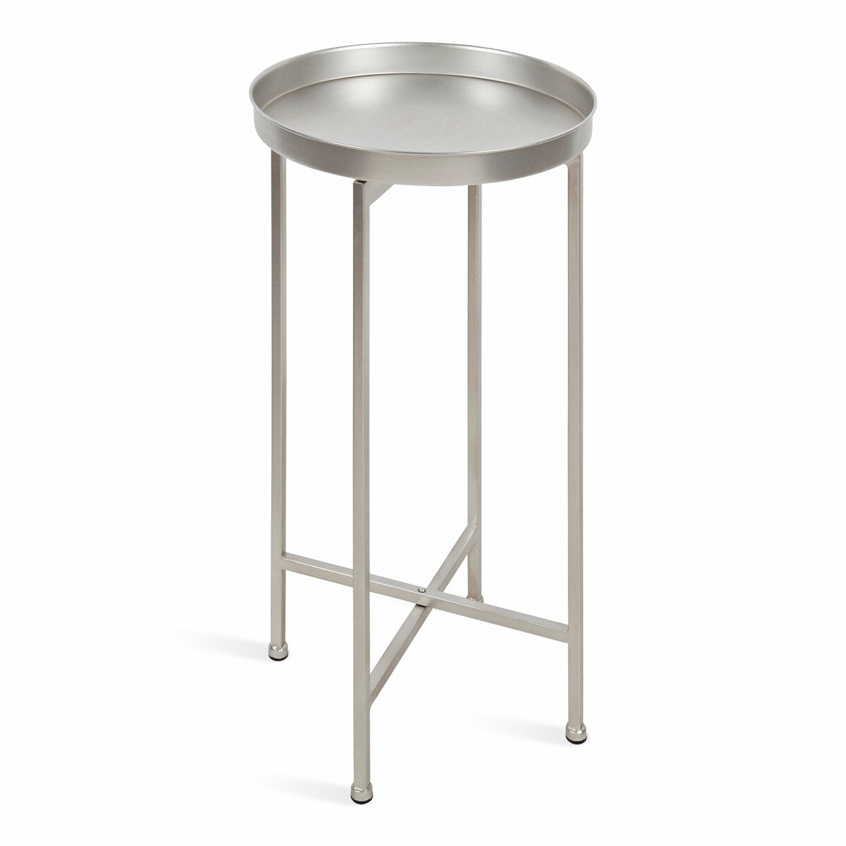 Table d'appoint ronde pliable en métal Kate and Laurel Celia - 14 x 14 x 26