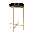 Table d'appoint ronde pliable en métal Kate and Laurel Celia - 14 x 14 x 26