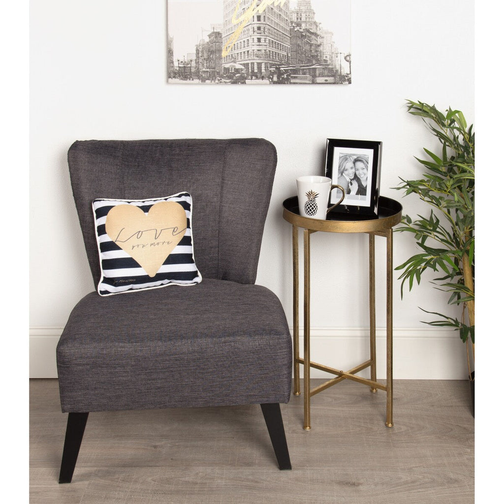 Table d'appoint ronde pliable en métal Kate and Laurel Celia - 14 x 14 x 26