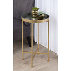 Table d'appoint ronde pliable en métal Kate and Laurel Celia - 14 x 14 x 26