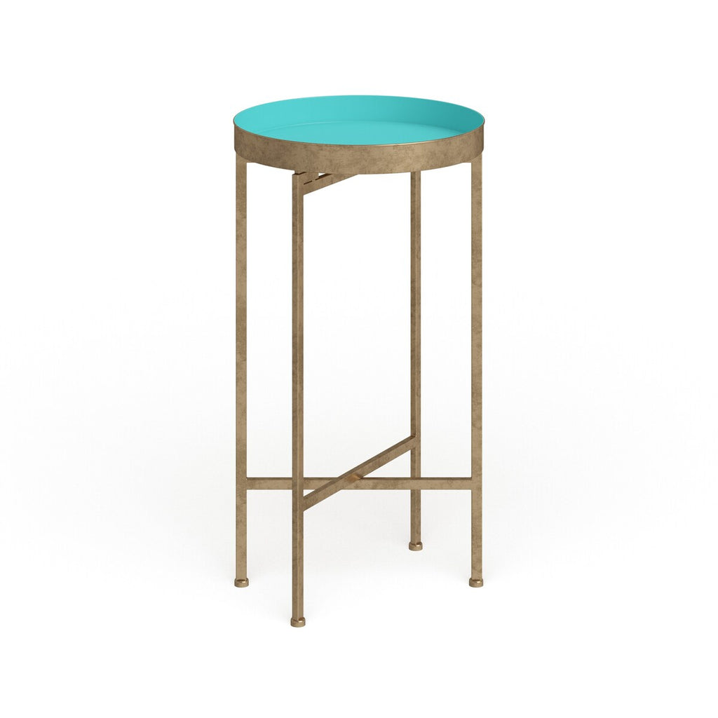 Table d'appoint ronde pliable en métal Kate and Laurel Celia - 14 x 14 x 26