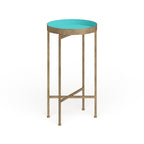 Table d'appoint ronde pliable en métal Kate and Laurel Celia - 14 x 14 x 26