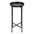 Table d'appoint ronde pliable en métal Kate and Laurel Celia - 14 x 14 x 26