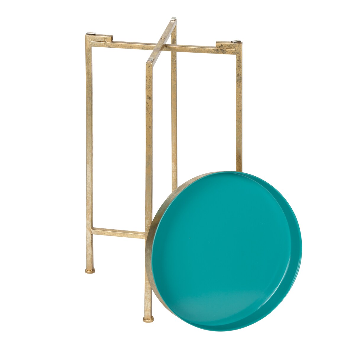 Table d'appoint ronde pliable en métal Kate and Laurel Celia - 14 x 14 x 26