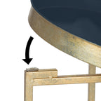 Table d'appoint ronde pliable en métal Kate and Laurel Celia - 14 x 14 x 26