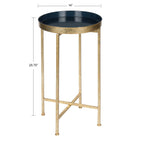 Table d'appoint ronde pliable en métal Kate and Laurel Celia - 14 x 14 x 26