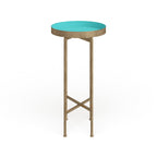 Table d'appoint ronde pliable en métal Kate and Laurel Celia - 14 x 14 x 26
