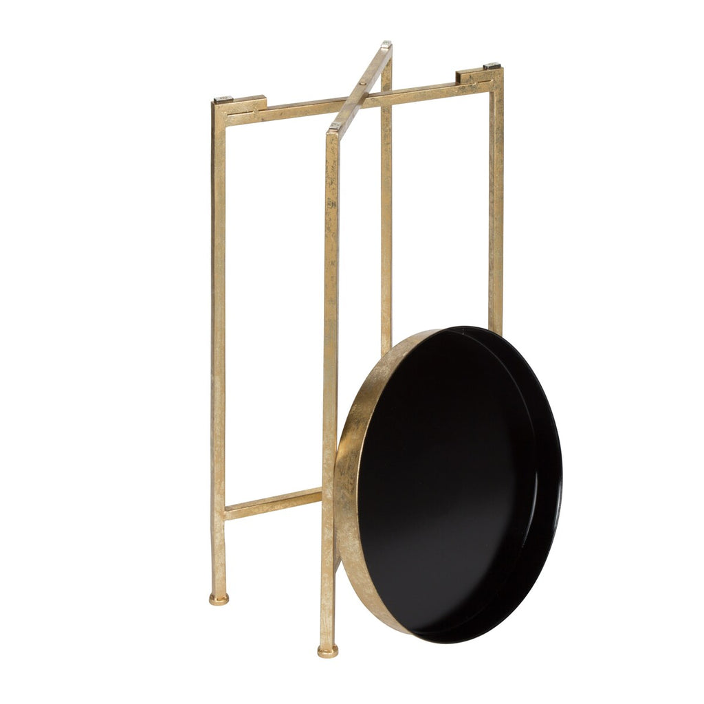 Table d'appoint ronde pliable en métal Kate and Laurel Celia - 14 x 14 x 26