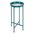 Table d'appoint ronde pliable en métal Kate and Laurel Celia - 14 x 14 x 26